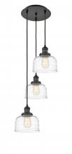 Innovations Lighting 113F-3P-BK-G713 - Cone - 3 Light - 14 inch - Matte Black - Cord hung - Multi Pendant
