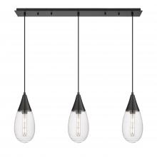 Innovations Lighting 123-450-1P-BK-G450-6SCL - Malone - 3 Light - 38 inch - Matte Black - Linear Pendant