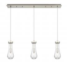 Innovations Lighting 123-451-1P-SN-G451-4SDY - Owego - 3 Light - 37 inch - Brushed Satin Nickel - Linear Pendant