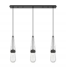 Innovations Lighting 123-452-1P-BK-G452-4SDY - Milan - 3 Light - 36 inch - Matte Black - Linear Pendant