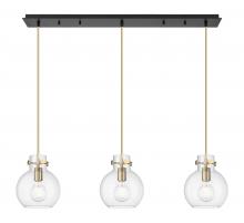Innovations Lighting 123-410-1PS-CB-G410-8CL - Newton Sphere - 3 Light - 40 inch - Champagne Bronze - Linear Pendant