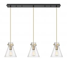 Innovations Lighting 123-410-1PS-CB-G411-8SDY - Newton Cone - 3 Light - 40 inch - Champagne Bronze - Linear Pendant
