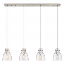 Innovations Lighting 124-410-1PS-SN-G412-8SDY - Newton Bell - 4 Light - 52 inch - Brushed Satin Nickel - Linear Pendant