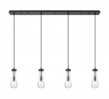Innovations Lighting 124-451-1P-BK-G451-4CL - Owego - 4 Light - 49 inch - Matte Black - Linear Pendant