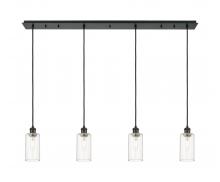 Innovations Lighting 124B-4P-BK-G434-7CL - Crown Point - 4 Light - 49 inch - Matte Black - Linear Pendant