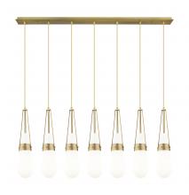 Innovations Lighting 127-452-1P-BB-G452-4GWH - Milan - 7 Light - 48 inch - Brushed Brass - Linear Pendant