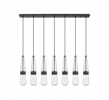 Innovations Lighting 127-452-1P-BK-G452-4SDY - Milan - 7 Light - 48 inch - Matte Black - Linear Pendant