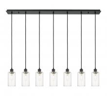 Innovations Lighting 127B-7P-BK-G434-7CL - Crown Point - 7 Light - 49 inch - Matte Black - Linear Pendant