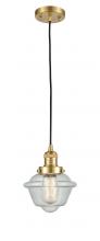 Innovations Lighting 201C-SG-G534 - Oxford - 1 Light - 7 inch - Satin Gold - Cord hung - Mini Pendant