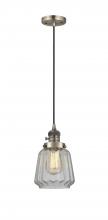 Innovations Lighting 201CSW-AB-G142 - Chatham - 1 Light - 7 inch - Antique Brass - Cord hung - Mini Pendant