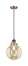 Innovations Lighting 201CSW-AC-G208-8 - Beacon - 1 Light - 8 inch - Antique Copper - Cord hung - Mini Pendant