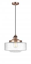 Innovations Lighting 201CSW-AC-G694-12 - Bridgeton - 1 Light - 16 inch - Antique Copper - Cord hung - Mini Pendant