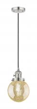 Innovations Lighting 201CSW-PN-G208-6 - Beacon - 1 Light - 6 inch - Polished Nickel - Cord hung - Mini Pendant