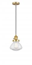 Innovations Lighting 201CSW-SG-G322 - Olean - 1 Light - 7 inch - Satin Gold - Cord hung - Mini Pendant
