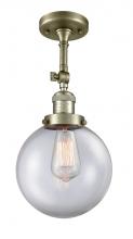 Innovations Lighting 201F-AB-G202-8 - Beacon - 1 Light - 8 inch - Antique Brass - Adjustable Semi-Flush Mount