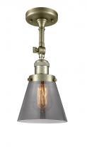 Innovations Lighting 201F-AB-G63-LED - Cone - 1 Light - 6 inch - Antique Brass - Adjustable Semi-Flush Mount