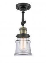 Innovations Lighting 201F-BAB-G182S - Canton - 1 Light - 5 inch - Black Antique Brass - Adjustable Semi-Flush Mount