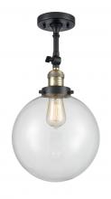 Innovations Lighting 201F-BAB-G202-10 - Beacon - 1 Light - 10 inch - Black Antique Brass - Adjustable Semi-Flush Mount