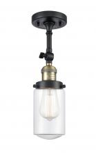 Innovations Lighting 201F-BAB-G312 - Dover - 1 Light - 5 inch - Black Antique Brass - Adjustable Semi-Flush Mount