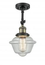 Innovations Lighting 201F-BAB-G534 - Oxford - 1 Light - 7 inch - Black Antique Brass - Adjustable Semi-Flush Mount