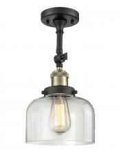 Innovations Lighting 201F-BAB-G72 - Bell - 1 Light - 8 inch - Black Antique Brass - Adjustable Semi-Flush Mount