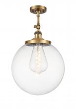 Innovations Lighting 201F-BB-G202-14 - Beacon - 1 Light - 14 inch - Brushed Brass - Adjustable Semi-Flush Mount