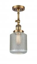 Innovations Lighting 201F-BB-G262 - Stanton - 1 Light - 6 inch - Brushed Brass - Adjustable Semi-Flush Mount