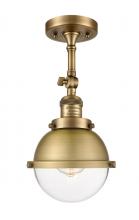 Innovations Lighting 201F-BB-HFS-62-BB - Hampden - 1 Light - 7 inch - Brushed Brass - Adjustable Semi-Flush Mount