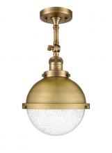 Innovations Lighting 201F-BB-HFS-84-BB - Hampden - 1 Light - 9 inch - Brushed Brass - Adjustable Semi-Flush Mount