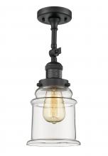 Innovations Lighting 201F-BK-G182 - Canton - 1 Light - 6 inch - Matte Black - Adjustable Semi-Flush Mount