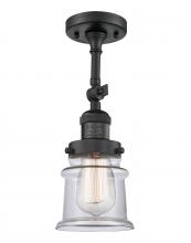 Innovations Lighting 201F-BK-G182S-LED - Canton - 1 Light - 5 inch - Matte Black - Adjustable Semi-Flush Mount