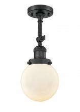 Innovations Lighting 201F-BK-G201-6-LED - Beacon - 1 Light - 6 inch - Matte Black - Adjustable Semi-Flush Mount