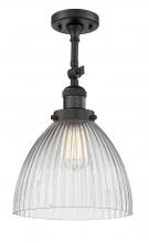 Innovations Lighting 201F-BK-G222 - Seneca Falls - 1 Light - 10 inch - Matte Black - Adjustable Semi-Flush Mount