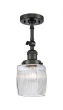 Innovations Lighting 201F-OB-G302 - Colton - 1 Light - 6 inch - Oil Rubbed Bronze - Adjustable Semi-Flush Mount