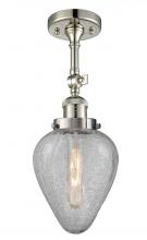 Innovations Lighting 201F-PN-G165 - Geneseo - 1 Light - 7 inch - Polished Nickel - Adjustable Semi-Flush Mount