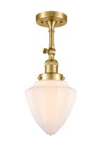 Innovations Lighting 201F-SG-G661-7 - Bullet - 1 Light - 6 inch - Satin Gold - Adjustable Semi-Flush Mount