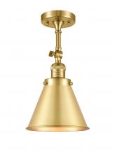 Innovations Lighting 201F-SG-M13-SG - Appalachian - 1 Light - 8 inch - Satin Gold - Adjustable Semi-Flush Mount