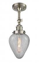 Innovations Lighting 201F-SN-G165 - Geneseo - 1 Light - 7 inch - Brushed Satin Nickel - Adjustable Semi-Flush Mount