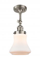 Innovations Lighting 201F-SN-G191 - Bellmont - 1 Light - 6 inch - Brushed Satin Nickel - Adjustable Semi-Flush Mount
