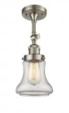 Innovations Lighting 201F-SN-G192-LED - Bellmont - 1 Light - 6 inch - Brushed Satin Nickel - Adjustable Semi-Flush Mount