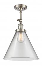 Innovations Lighting 201F-SN-G42-L - Cone - 1 Light - 12 inch - Brushed Satin Nickel - Adjustable Semi-Flush Mount