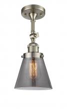Innovations Lighting 201F-SN-G63 - Cone - 1 Light - 6 inch - Brushed Satin Nickel - Adjustable Semi-Flush Mount