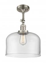 Innovations Lighting 201F-SN-G72-L - Bell - 1 Light - 12 inch - Brushed Satin Nickel - Adjustable Semi-Flush Mount