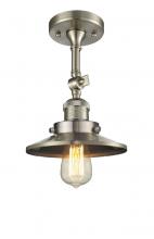 Innovations Lighting 201F-SN-M2 - Railroad - 1 Light - 8 inch - Brushed Satin Nickel - Adjustable Semi-Flush Mount