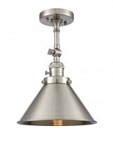 Innovations Lighting 201FSW-SN-M10-SN - Briarcliff 1 Light Semi-Flush Mount