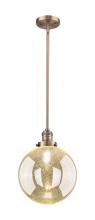 Innovations Lighting 201S-AC-G208-10 - Beacon - 1 Light - 10 inch - Antique Copper - Stem Hung - Mini Pendant