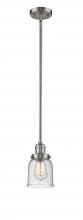Innovations Lighting 201S-SN-G54-LED - Bell - 1 Light - 5 inch - Brushed Satin Nickel - Stem Hung - Mini Pendant