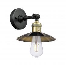 Innovations Lighting 203-BAB-M17-BK - Scallop - 1 Light - 8 inch - Black Antique Brass - Adjustable Sconce
