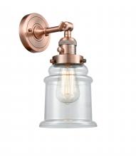 Innovations Lighting 203SW-AC-G182-LED - Canton - 1 Light - 7 inch - Antique Copper - Adjustable Sconce