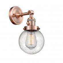 Innovations Lighting 203SW-AC-G204-6-LED - Beacon - 1 Light - 6 inch - Antique Copper - Adjustable Sconce